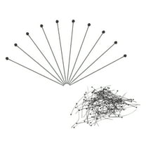 Uxcell 200Pcs Matte Black Ball Head Pins 40mm Wire Head Pins 24 Gauge Brass Head Pins for DIY Craft Jewelry Making