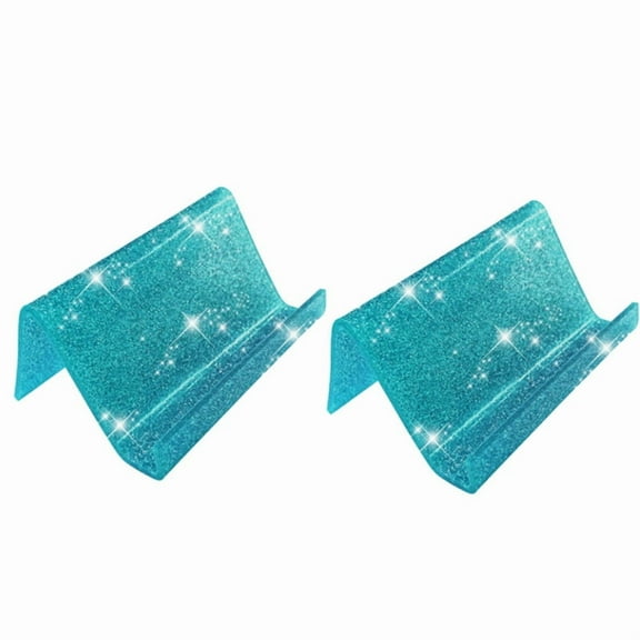Business Card Holder Organizer Acrylic Glitter Color Card Stand Office Desk Card Storage Display Shelf