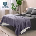 thumbnail image 4 of Bare Home Manta de Cama de Felpa Sherpa Mullida y Suave, Reversible, Liviana, Tamaño Matrimonial/queen, Color Violeta Polvoriento, 4 of 6