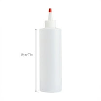 16oz Kitchen Condiment Squeeze Bottles,Plastic Condiment Squeeze Bottles for Liquids Sauces Ketchup Mustard Sauce Oil & Vinegar,Chef's Oil or Condiment Plastic Dispensing Squeeze Bottle,Clear,7"