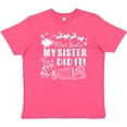 thumbnail image 3 of Inktastic Dear Santa, My Sister Did It Funny Christmas Youth T-Shirt, 3 of 5