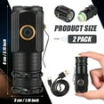 thumbnail image 4 of 2 Pcs Small Rechargeable Flashlight 1600 High Lumens Pocket Flashlight with Clip Magnetic LED Flashlight Type C USB Tactical Pen Light 5 Modes Portable Torch for Hiking, Camping, Emergency, 4 of 7