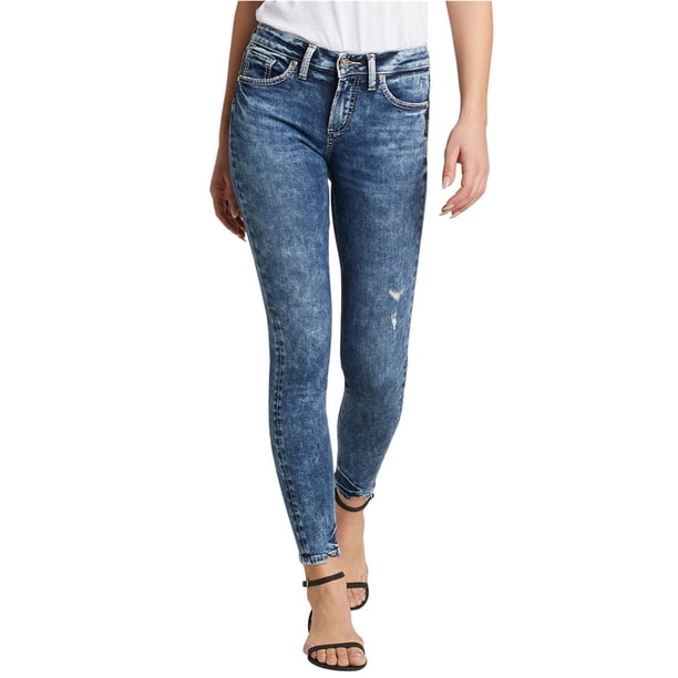 Silver Jeans Mujer Avery Skinny Fit Jeans, Azul, 29 Silver Jeans Ceñido