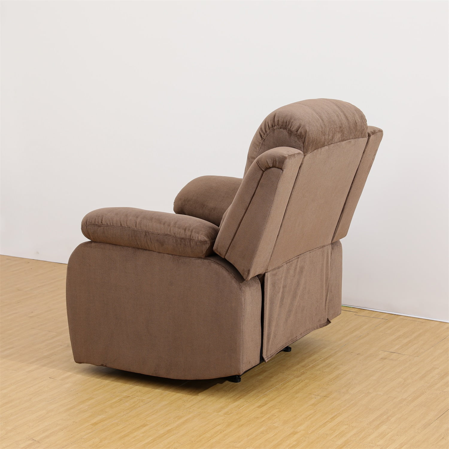 Hommoo Corduroy Recliner Chair, Living Room Chair Recliner Single Sofa with Overstuffed Arm and Back, Theater Lounge Seat for Home, Brown
