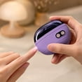 thumbnail image 7 of 2-in-1 Smart Electric Nail Clipper & Polisher, Rechargeable Automatic Nail Clipper, Automatic Nail Trimmer with Debris Container and LED Light, Nail Grinder for Adults and Seniors, Purple, 1PCS, 7 of 7