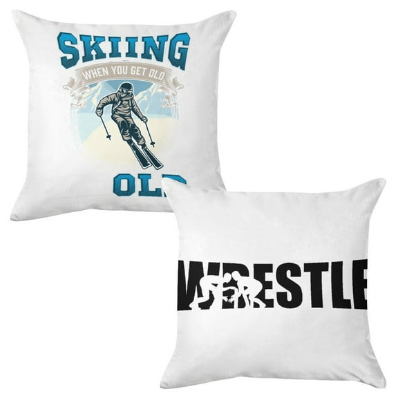 Skiing and Wrestling Inspired Sports Decorative Pillows