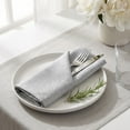 thumbnail image 4 of REGALWOVEN 6 Pack Cloth Napkins, Polyester Washable and Reusable Table Dinner Napkins for Restaurant, Weddings, and Parties Light Gray 18x18inch, 4 of 6