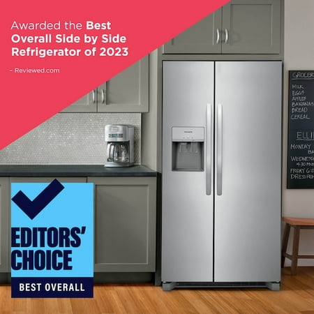 Frigidaire - 25.6 Cu. Ft. Side-by-Side Refrigerator - Stainless steel