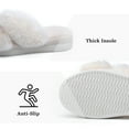 thumbnail image 5 of LORDFON Fluffy Open Toe Slippers for Women,Fuzzy Furry Cross Band Memory Foam Bedroom Plush House Womens Slippers, 5 of 6