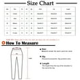 thumbnail image 3 of Puntoco Women Fashion Plus Size Printed Slim Pants Button Mid Waist Trousers Full Length Pants Jeans Dark Blue 6(S), 3 of 3