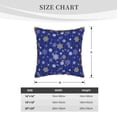 thumbnail image 4 of Haiem Golden Snowflakes Royal Blue Print Velvet Soft Solid Decorative Square Throw Pillow Covers Set with Elegant Piping Christmas Cushion Case for Sofa Bedroom Car-16"x16", 4 of 8
