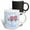 Multicolor, variant on 3drose, Cute Sketch of Two Turtle Doves with Pink Hearts over a Blue Sky, 15oz Two-tone Blue Mug