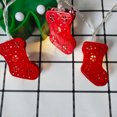 thumbnail image 3 of 9.8ft 20LEDs LED Fairy String Lights Christmas Decorative Hanging Lights Warm White Bulbs Red Socks Shaped Lights for Garden Patio Landscape Backyard Lighting, 3 of 8
