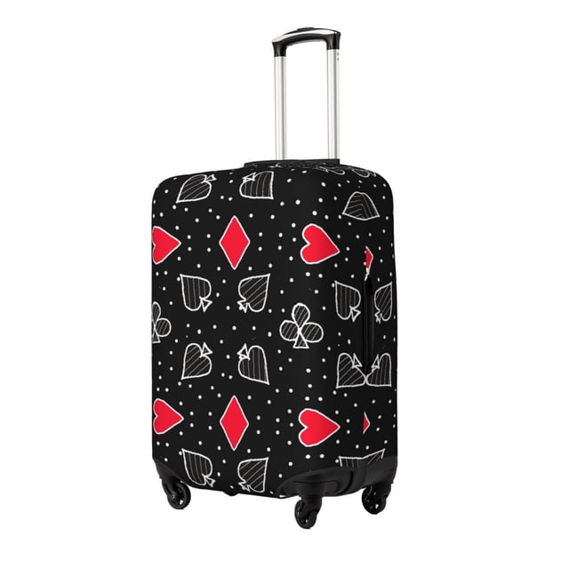 Balery Card Suits Funda de equipaje, fundas para maletas, elástica, lavable, protector de maletas, compatible con maletas de 18 a 32 pulgadas-Large