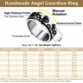 thumbnail image 4 of [Clearance]Stainless Steel Spinner Rings Fidget Ring Stress Relieving Anxiety Hip Pop Band Ring For Men Size 7-14, 4 of 6