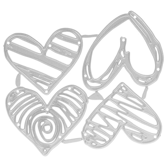 1 Set of Heart Metal Die Cuts for Card Making Metal Cutting Dies Stencil Scrapbooking Die Cut for DIY