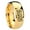 Gold Plated Dome Polished, variant on Tungsten Islamic Shahada 8mm Glossy Gold Plated Dome Polished Men Ring