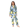 thumbnail image 2 of FORMRS Onesies Pajama for Adults Unisex Hoodie Winter Jumpsuit One Piece Sleepwear, Sizes S-2XL, Cartoon Lemon Leaves, 2 of 7