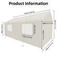 thumbnail image 2 of 10x20 ft Heavy Duty Carport, Portable Garage Tent with Roll-up Door and 4 Transparent Windows, Outdoor Storage Shelter for Car, Truck, 2 of 6