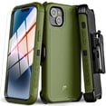 thumbnail image 1 of Funda MYBAT Maverick Clip para iPhone 14 Verde con Mica, 1 of 8