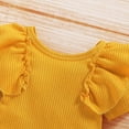 thumbnail image 6 of HCNTES Summer Clothes for Toddler Girls Ruffled Bodysuit Printed Shorts & Headband 3 Piece Outfit, 6 of 9
