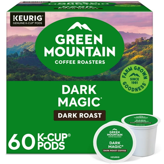 Green Mountain Coffee Roasters, Dark Magic Dark Roast K-Cup Coffee Pods, 60 Count, 24.1 oz (Pack of 2)