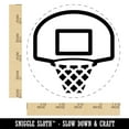 thumbnail image 2 of Basketball Hoop and Backboard Self-Inking Rubber Stamp Ink Stamper - Blue Ink - Large 1-1/2 Inch, 2 of 7