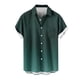 thumbnail image 3 of Camisas de Manga Corta de Botón para Hombre, Blusa de Moda Casual de Impresión de Gradiente de Cuello de Vuelta Hecha de 95% Poliéster 5% Spandex para el Verano, Camisas de Verano para Hombre, 3 of 4
