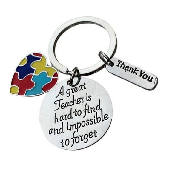 Autism Teacher Keychain, Great Teacher is Hard to Find, Teacher Jewelry, Teacher Gift - Show Your Teacher Appreciation
