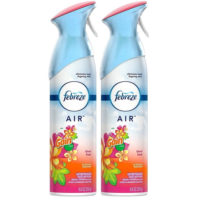 Ambientador en aerosol Febreze Gain Island Fresh, 250 ml, paquete de 2