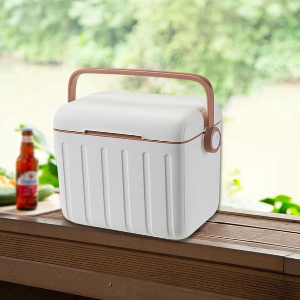 Nevera portátil con aislamiento térmico para conservar el frío y el , ideal para barbacoas, envíos y conservación de alimentos al aire libre. Beige