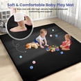 thumbnail image 2 of babyeap Baby Play Mat,50"x50" Playpen Mat,1.3" Extra Thick Crawling Mat for Floor Cushion,Removable Washable Cover Playmat for Babies Toddlers Infant,Black, 2 of 7