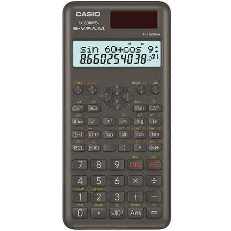 Casio FX 300MSPLUS2 12 Digit 2-Line Display Scientific Calculator Black 24387203
