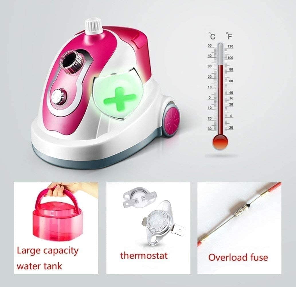 Professional Ironing Clothes Steamer,Upright Clothes Steamer,Full Size Garment Steamer,1700W Steamer for Clothes,1.8L Water Tank,50 Minutes Continuous Steam,Red