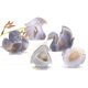 thumbnail image 2 of Svanörn Huvud Fisk Uggla Pingvin Staty Natursten Grå Agat Geod Healing Kristallsnideri Djurfigurer Hantverk Heminredning Eagle Head 5pcs, 2 of 4
