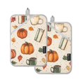 thumbnail image 7 of Yayeee Pot Holders Kitchen Heat Resistant with Pocket 7"x9.8" Cotton Oven Cooking Hot Pads, Beige Fall Coffee, 7 of 7
