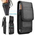 thumbnail image 6 of "Njjex for Samsung Galaxy S20 Ultra S20 Plus S21 S10+ S9 S8 J7 J3, A01 A11 A21 A51 A71 A10e A20 A30 A12 A03 A13 A32 A42 A52 A72 Nylon Cell Phone Belt Clip Holster Carrying Pouch w Card Holder, Black", 6 of 10