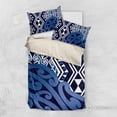 thumbnail image 1 of Nueva Zelanda Juego de Cama Aotearoa Kowhaiwhai Mix Taniko Art - Azul LT14, 1 of 6