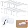 thumbnail image 1 of Juego de 150 portaetiquetas para cajones con inserciones de etiquetas de papel, portaetiquetas para estantes de 3 x 1 pulgada, clips transparentes para etiquetas para estantes, portaetiquetas adhesivo, 1 of 6