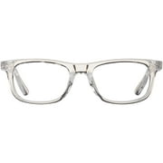 M+ Plano Blue Light Lens Injection Unisex Frames, Jude, Crystal, 47.5 - 17.5 - 130, with Case