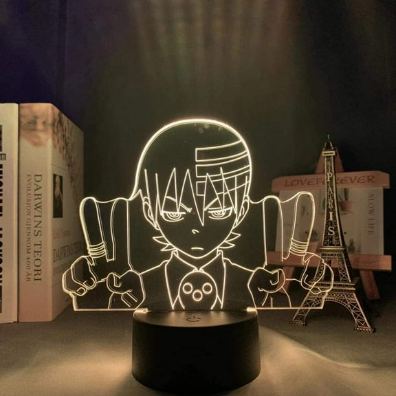 Soul Eater Death The Kid Light Anime lamp 3D LED Night Lights 16 Color Changing Table Lamp for Home Decor Decorative Xmas Gift Children's Manga