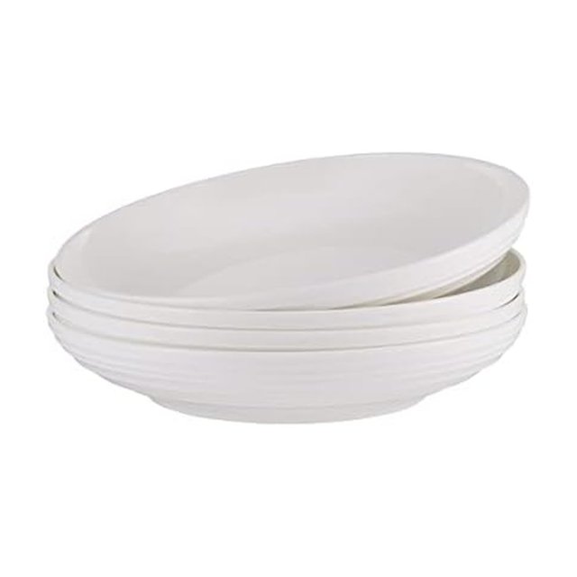 Dishware Mikasa Ciara Bone China, 4 cuencos para pasta, 20 cm, color blanco