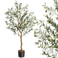 thumbnail image 2 of Danolapsi 4FT Tall Artificial Olive Tree,Fake Olive Tree With Natural Wood Trunk And Realistic Leaves& Fruits,Artificial Olive Tree For Home Living Room Office Decor, 2 of 4