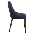 thumbnail image 3 of Palmer Mid-Century Modern Fabric Dining Accent Chair in Navy Blue Fabric 2 Pack, 3 of 8
