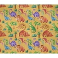 thumbnail image 4 of oneOone Cotton Flex Yellow Fabric Palm Tree|Elephant & Dinosaur Sewing Material Print Fabric By The Yard 40 Inch Wide, 4 of 4