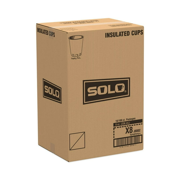 Trophy Plus Dual Temperature Insulated Cups in Symphony Design, 8 oz, Beige, 100/Pack Trophy Plus Dual Temperature Insulated Cups in Symphony Design, 8 oz, Beige, 100/Pack