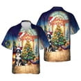 thumbnail image 3 of Merry Christmas Border Collie Santa Hat Xmas Tree Winter Holiday Hawaiian Shirt Breathable Summer Unisex Merch Borders Dog Lovers Gifts Idea - 01013, 3 of 6