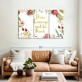 thumbnail image 2 of Elephant Stock Have Courage Typography Wall Art - Horizontal Multi Panel Canvas - Living Room Wall Decor - Inspirational And Typography Multi Panel - White And Gold Decor - 57" x 36", 2 of 8
