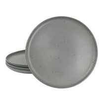 Our Table Landon 4 Piece 8.4 Inch Round Stoneware Salad Plate Set in Truffle