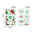 thumbnail image 2 of Tatuajes temporales luminosos navideños que brillan en la oscuridad Tatuajes de Papá Noel, 2 of 6